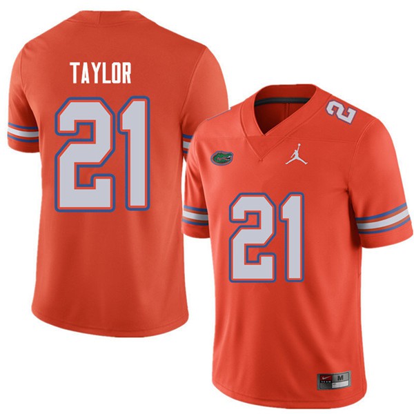 Jordan Brand Men #21 Fred Taylor Florida Gators College Football Jerseys Orange